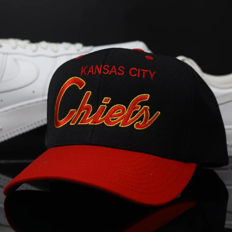KC VINTAGE SCRIPT  - BLK/RED (Green UV)