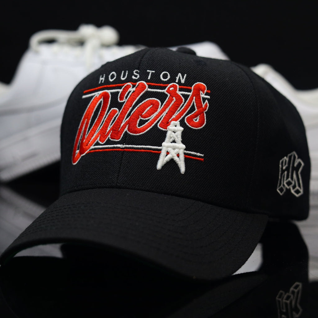 OILERS VINTAGE SCRIPT Black (Green UV)