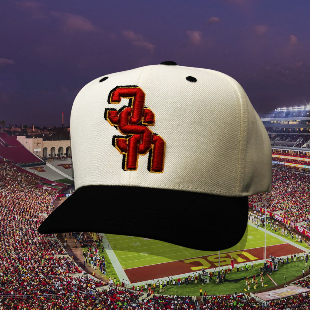 SC TROJAN$ MONOGRAM CRM/BLK (Green UV)